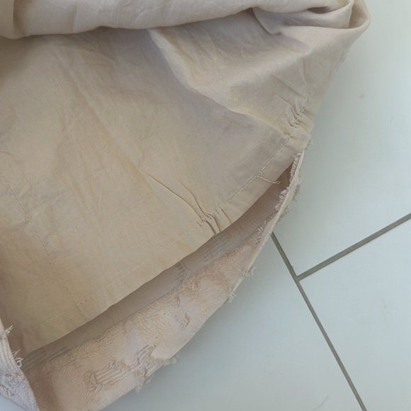 Zara girl Jacquard Elegant Cream Floral Dress 3/4 - Picture 5 of 6